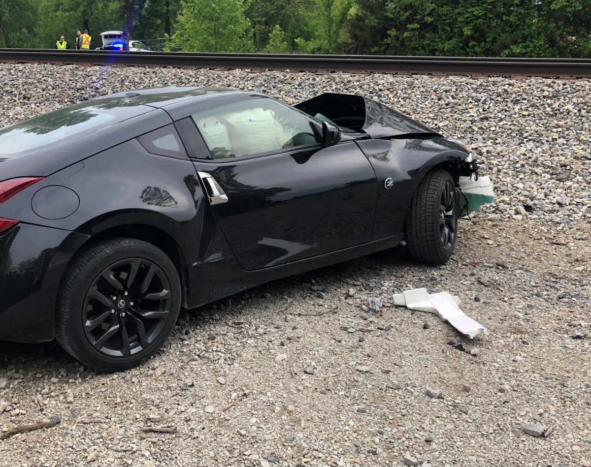 Indiana State Police continue to investigate a collision between a car and a train Monday night near the Jackson-Scott county line. Photo provided
