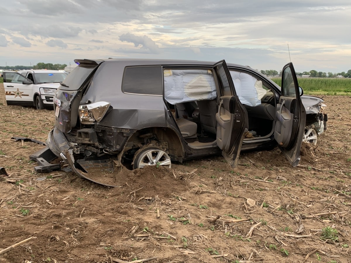 Photo of vehicle involved in an hour-long chase in southern Bartholomew County Saturday. Photo provided