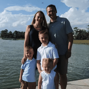 A photo of the Joseph Allen family, with Angela and Joseph Allen and their children Abrams McCarthy, 12, Logan Allen, 4 and Heidi Allen, 2. Photo from social media