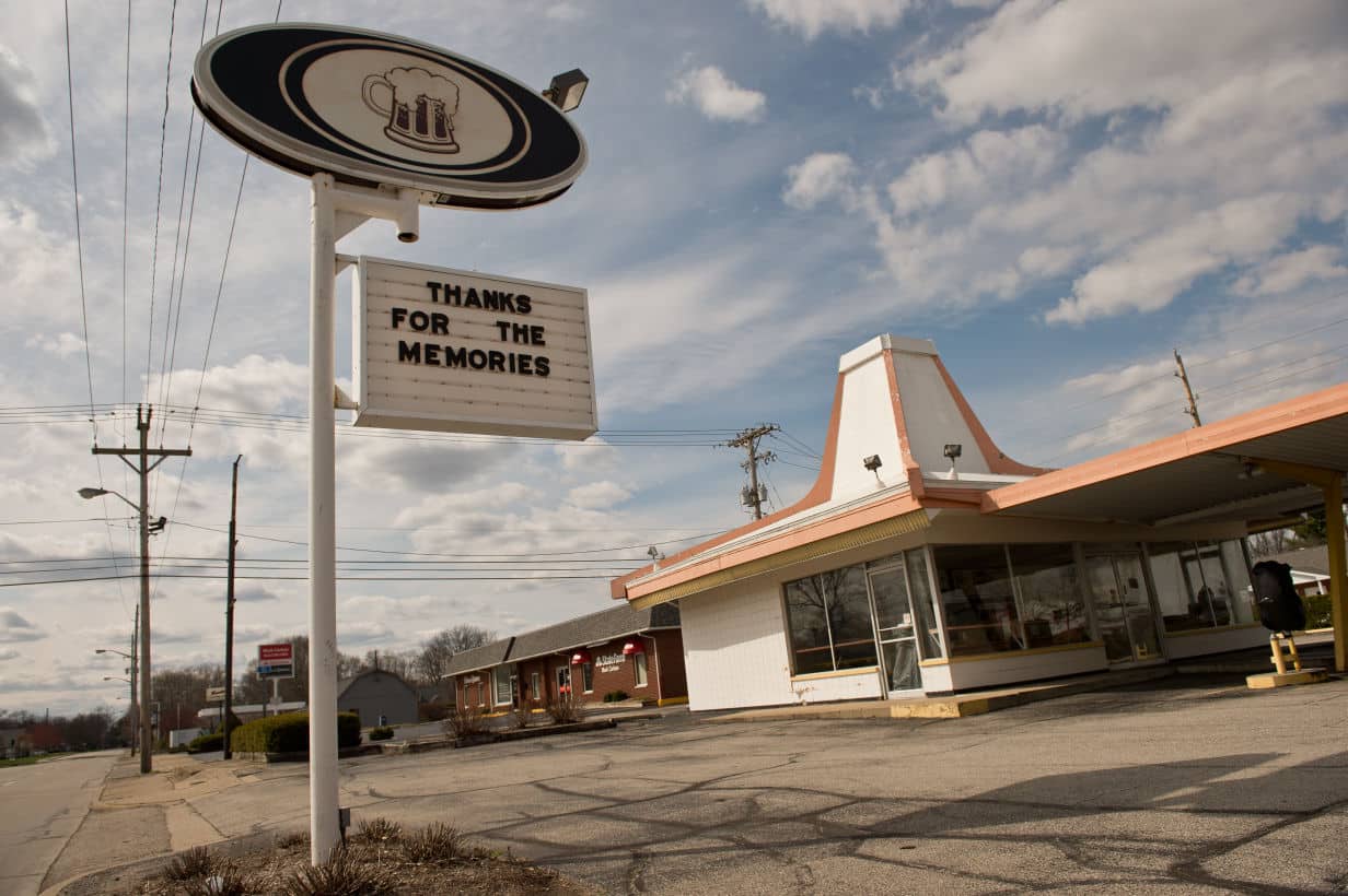 Becker’s Drive-In, pictured on March 20, 2016, closed its doors after 67 years of business in Columbus. A message was put up on the sign in front of the drive-up restaurant thanking the residents of Columbus. William L., pictured above, and Joan D. Becker moved from Wisconsin in 1949 to open an A&W root beer stand at 1022 25th St. in Columbus. It operated through last year by their son, William Becker Jr. Mike Wolanin | For The Tribune, File photo