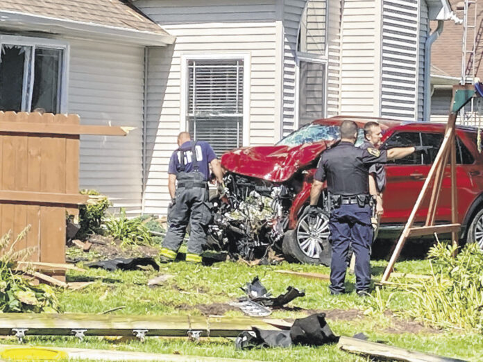 suv into home