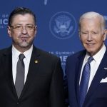 President Joe Biden is hosting Costa Rican President Rodrigo Chaves at the White House