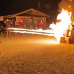 A flamethrower and comments about book burning ignite a political firestorm in Missouri