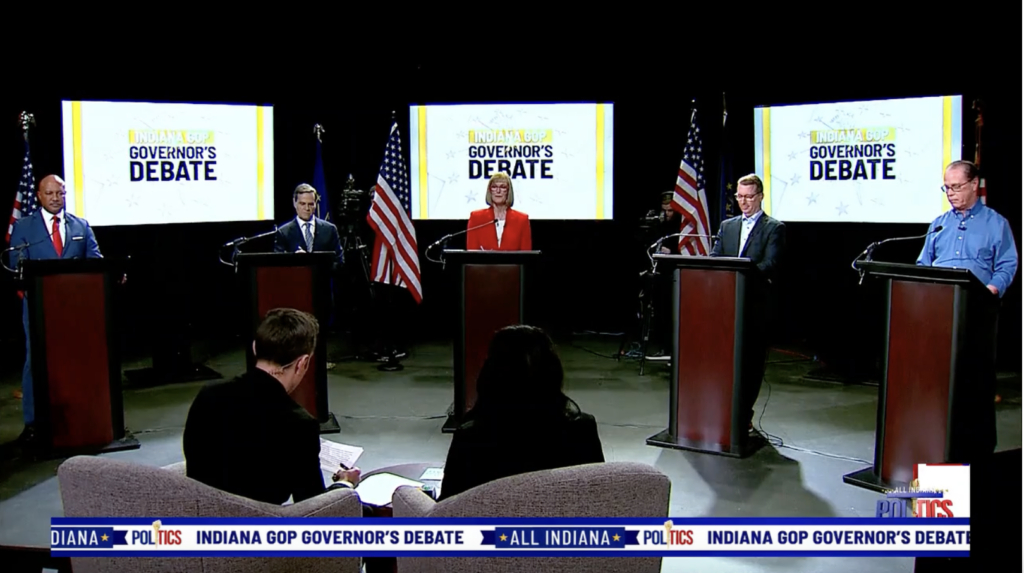 WISH-TV debate candidates spar in last appearance before early voting begins - The Republic News
