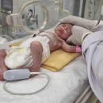 A Palestinian baby in Gaza is born an orphan in an urgent cesarean section after an Israeli strike