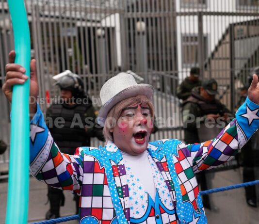 Clowns take to the streets of Bolivia to protest decree that could crush their livelihoods